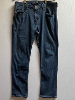 PAIGE Federal Slim Straight Dark Blue Stretch Jeans Size 36